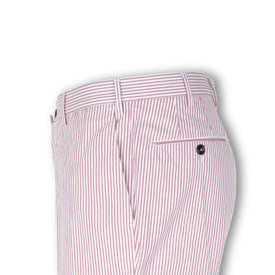 Bermuda Shorts - Striped Seersucker Cotton 