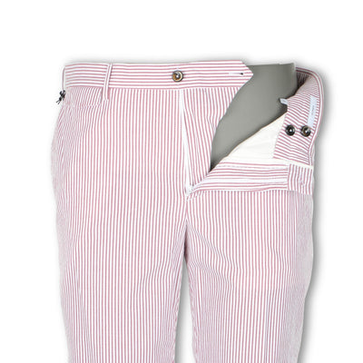 Bermuda Shorts - Striped Seersucker Cotton 
