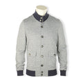 White And Navy Bee Swarm Patterns Cotton Linen Cardigan-Jacket 