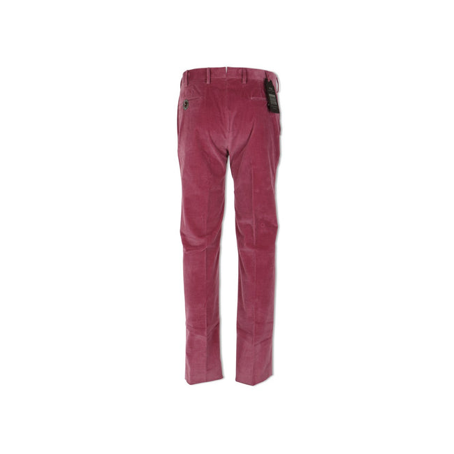 Pink Large Ribbed Corduroy Slim Pants