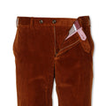 Rust Large Ribbed Corduroy Slim Pants