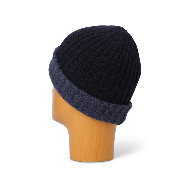 Beanie - BERRETTO DOUBLE Bicolor Double Face Cashmere Knitted