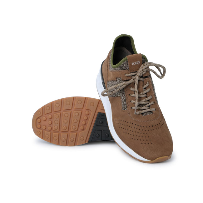 Sneakers - SPORTIVO Nubuck, Jersey & Rubber Soles Lace-Ups 