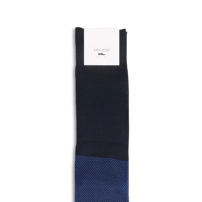 Caviar Navy and Blue Cotton Long Socks