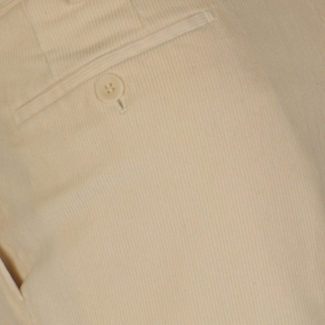 Off White Fine Ribbed Corduroy Pants
