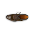 Wingtip Medallion Oxfords - MALVERN III Leather, Suede & Leather Soles Lace-Ups 