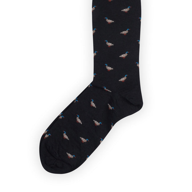 Socks - Duck Pattern Wool & Nylon Long 