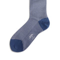 Houndstooth Blue Grey and Blue Cotton Long Socks
