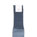 Houndstooth Petrol Blue and Grey Cotton Long Socks
