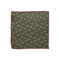 Pocket Square Colored Fox Patterns Wool And Cashmere