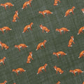 Pocket Square Colored Fox Patterns Wool And Cashmere