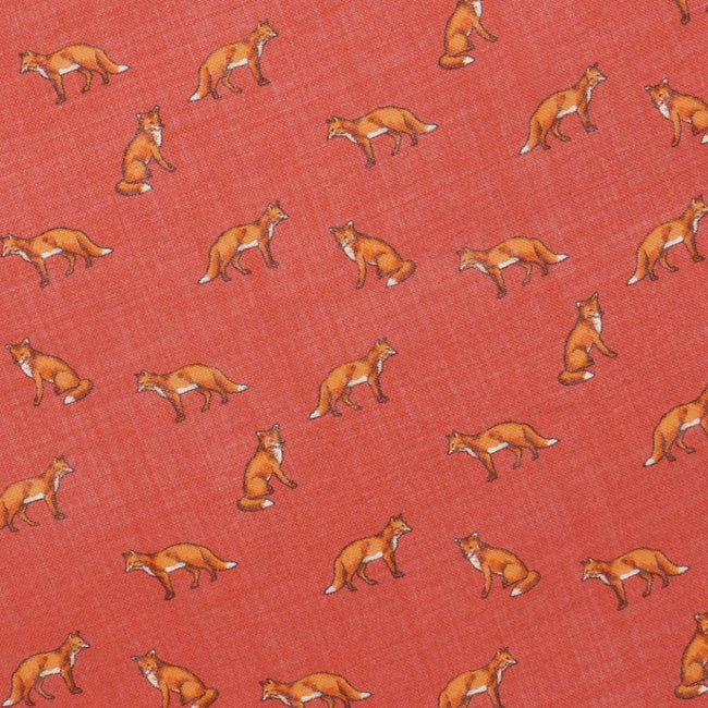 Pocket Square Colored Fox Patterns Wool And Cashmere