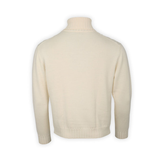 Cable Knit Sweater - Wool Turtleneck 