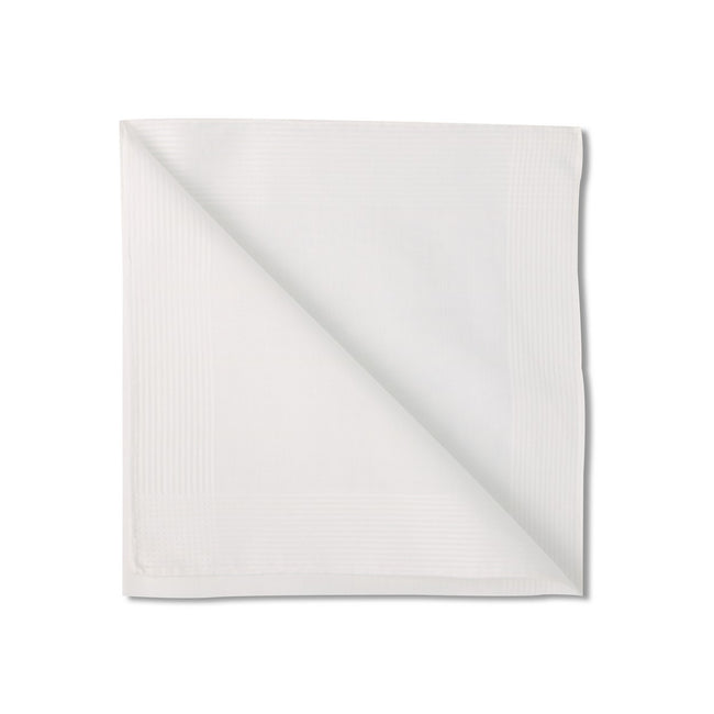 Tone on Tone 44cm White Handkerchief