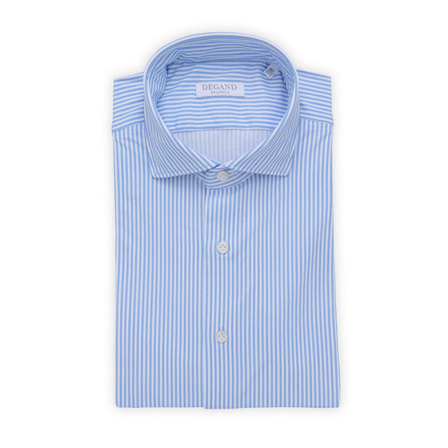 Shirt - Oxford Thin Striped Polyamide Stretch Single Cuff