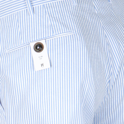 Pants - Striped Seersucker Cotton 