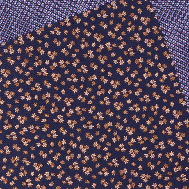 Pocket Square - Flowers Pattern Silk 