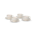 Set - Mug With Saucer NIPPON WHITE Set For 4 Porcelain 