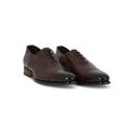 VIAGGIO Laced Derbies in Brown Strech Leather
