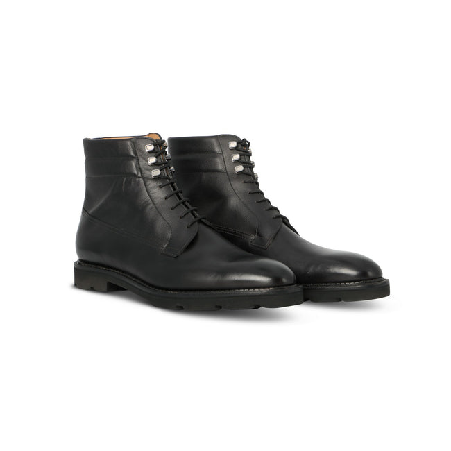 Boots - ALDER Museum Calf Leather & Lightweight Walking Soles Lace-Ups + Eyelets & Hooks