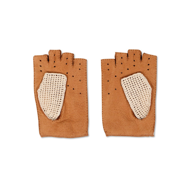 Fingerless gloves - Cork Peccary & Cotton Crochet
