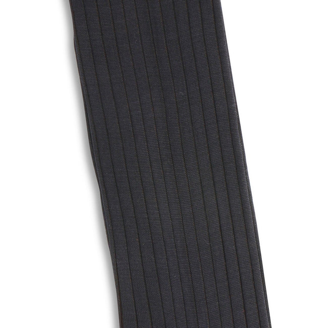 Plain Navy and Brown Blue Plated Cotton Long Socks