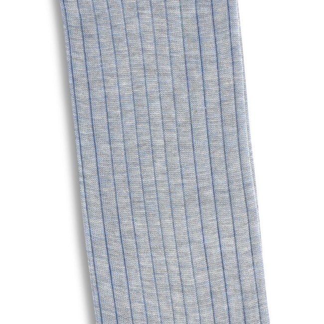 Plain Vape Grey and Light Blue Plated Cotton Long Socks