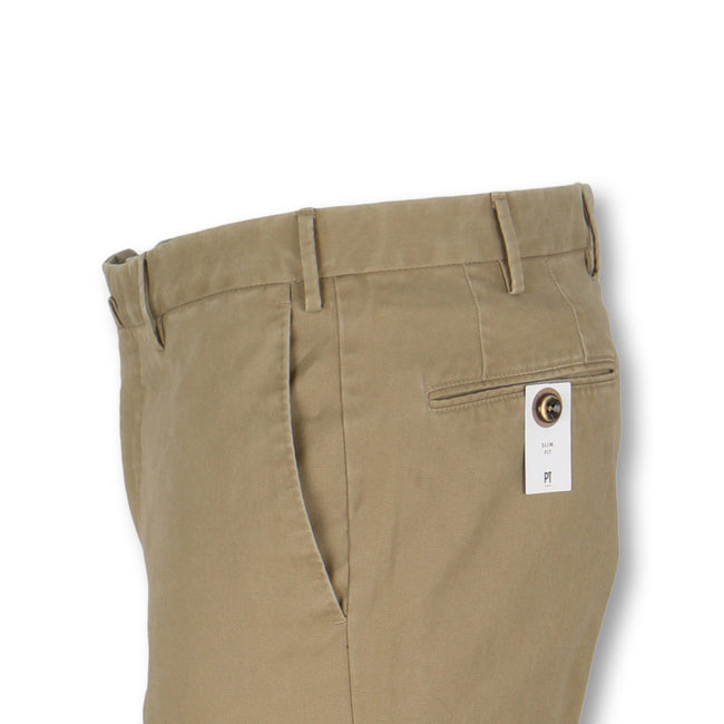Beige Oxford Stretch Pants